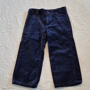 Janie and Jack boys 2T blue velvety dress pants adjustable waist VVGUC